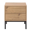 Table de chevet bois 2 tiroirs