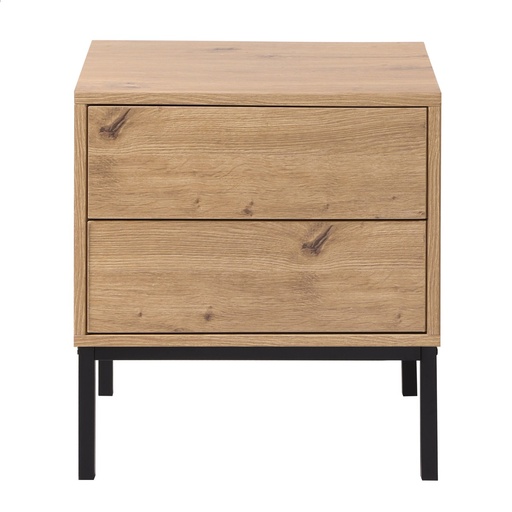 Table de chevet bois 2 tiroirs