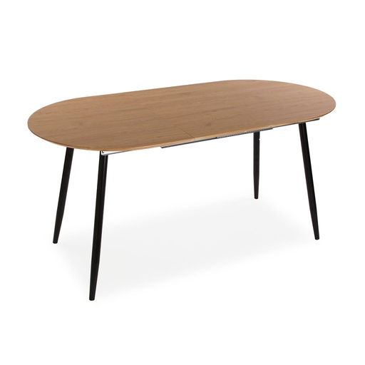 Table à manger extensible 120 à 160 cm pieds noirs