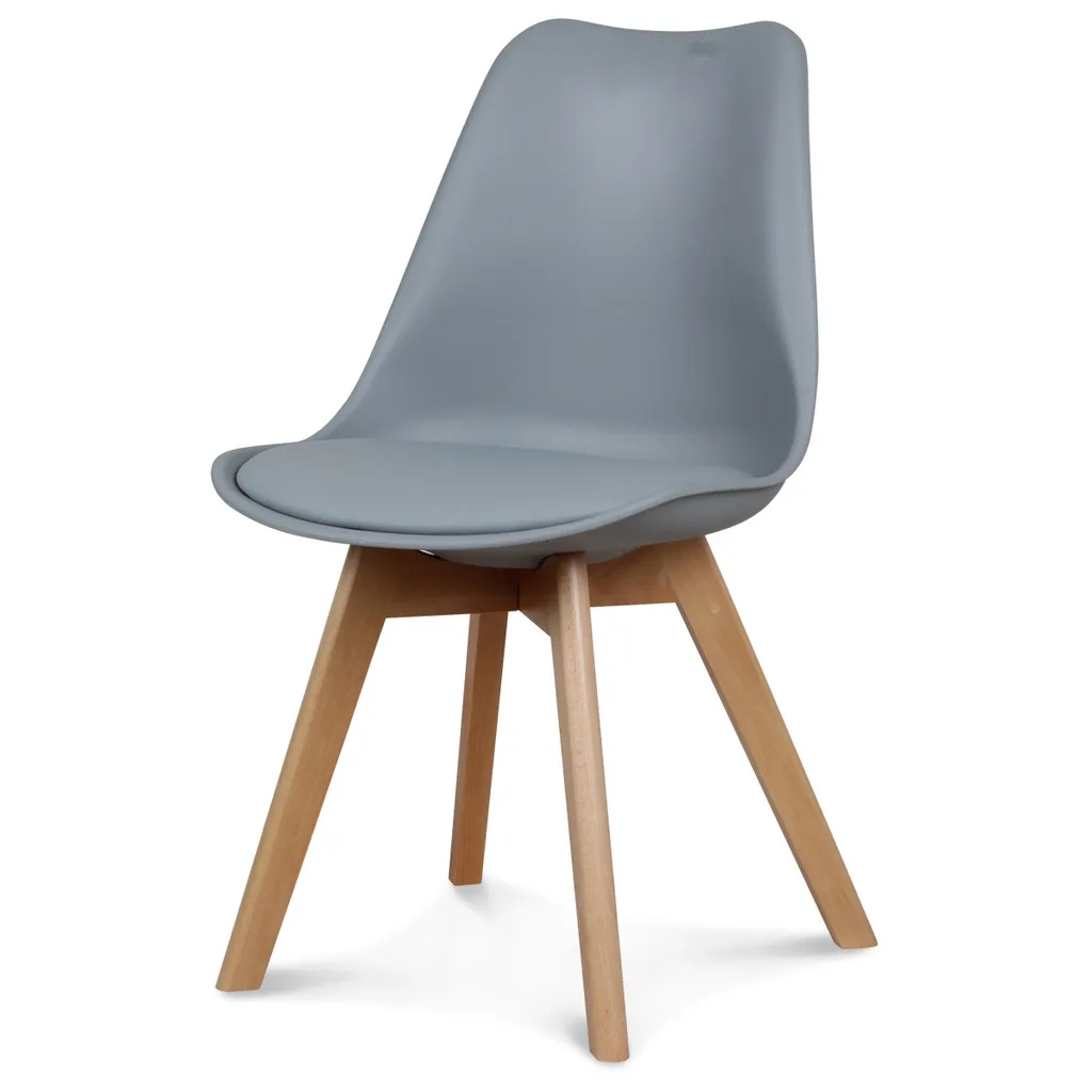 [015296] Chaise scandinave grise