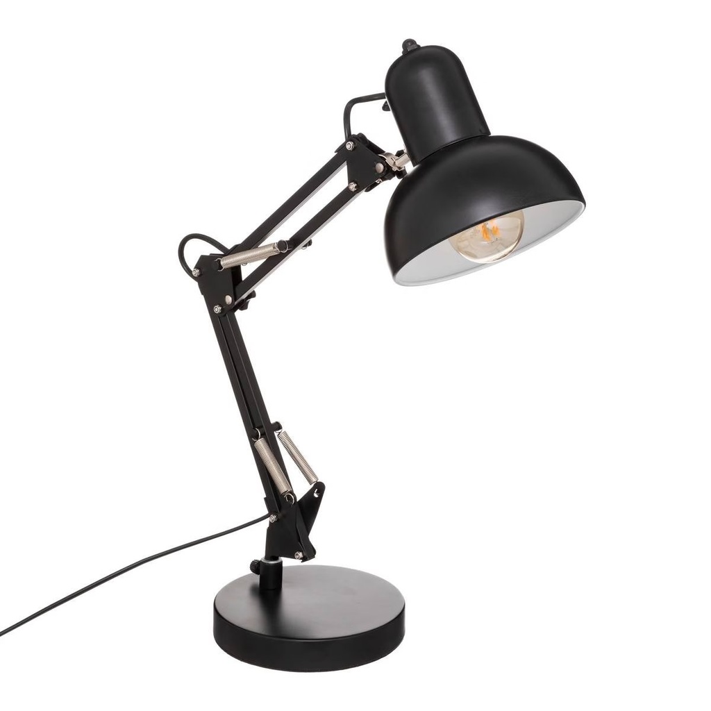 [186344A] Lampe à poser arc H. 60 cm en acier noir